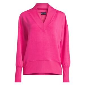 Scoop Women's Ultimate Scubaknit V-Neck Sweatshirt Pullover Size Small (4-6)